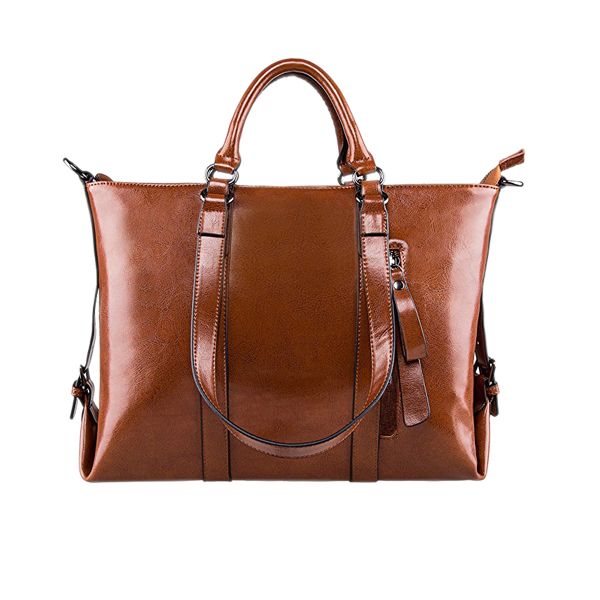 Women's Top Handle Satchel Shoulder Bag - Brown