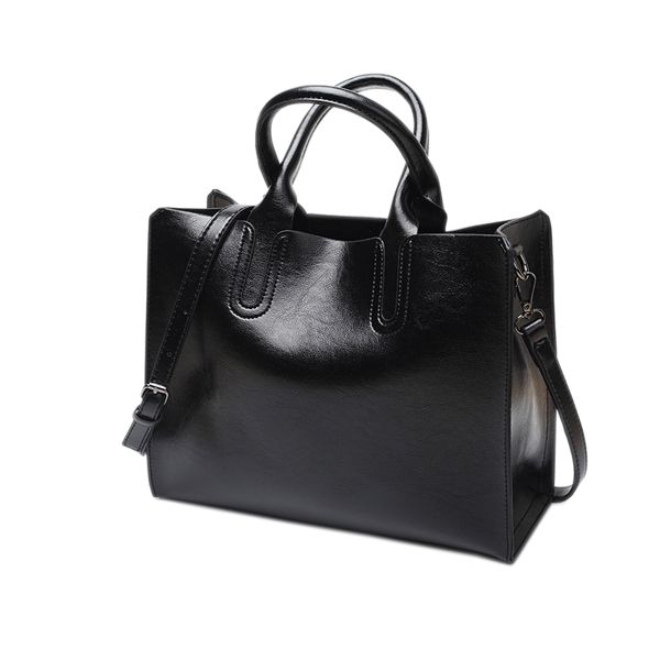Women's Large PU Leather Handbag - Black | Shop Today. Get it Tomorrow ...