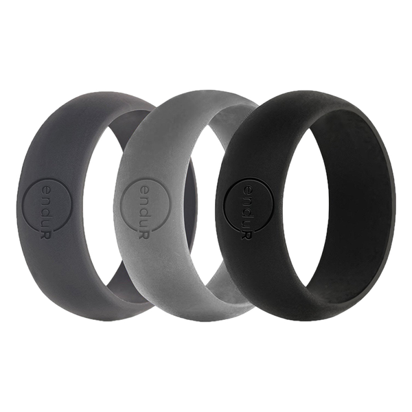 Enduring Men's Silicone Wedding Ring - 3 Pack