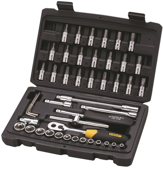Stanley - Socket &amp; bit Set 1/4inch - 46 Piece in case