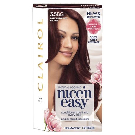 Clairol Nice N Easy Hair Dye Burgundy Brown 3 5bg