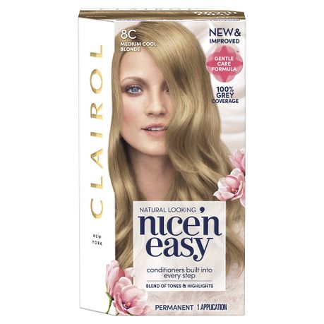 Clairol Nice N Easy Hair Dye Medium Cool Blonde 8c Buy Online