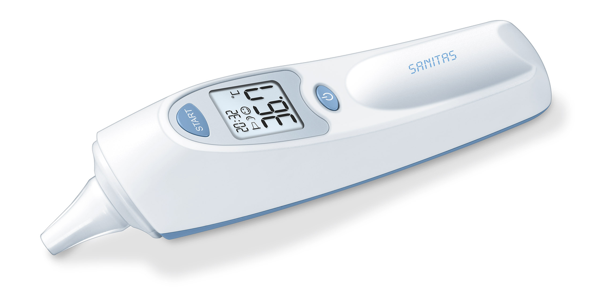 Sanitas Thermometer Digital InEar Thermometer with Protective Caps