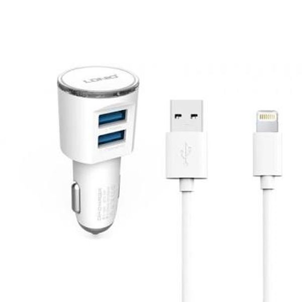 LDNIO DL-C29 2x USB Port 3.4A Car Charger iPhone Cable
