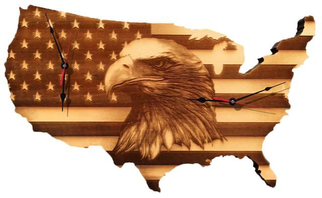 USA Patriot 2 Time zone Wall Clock