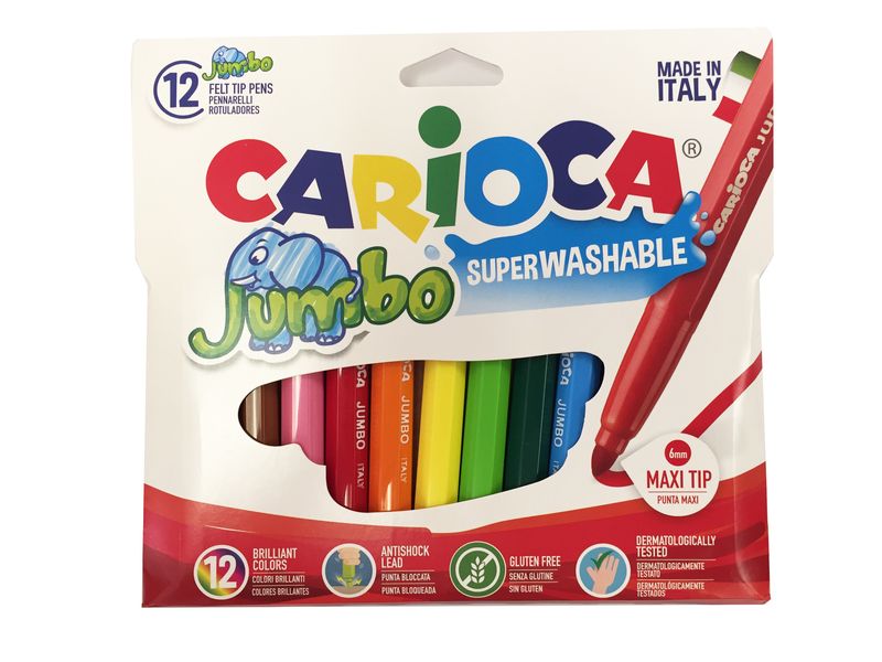 Carioca Jumbo Markers - Assorted Wallet of 12