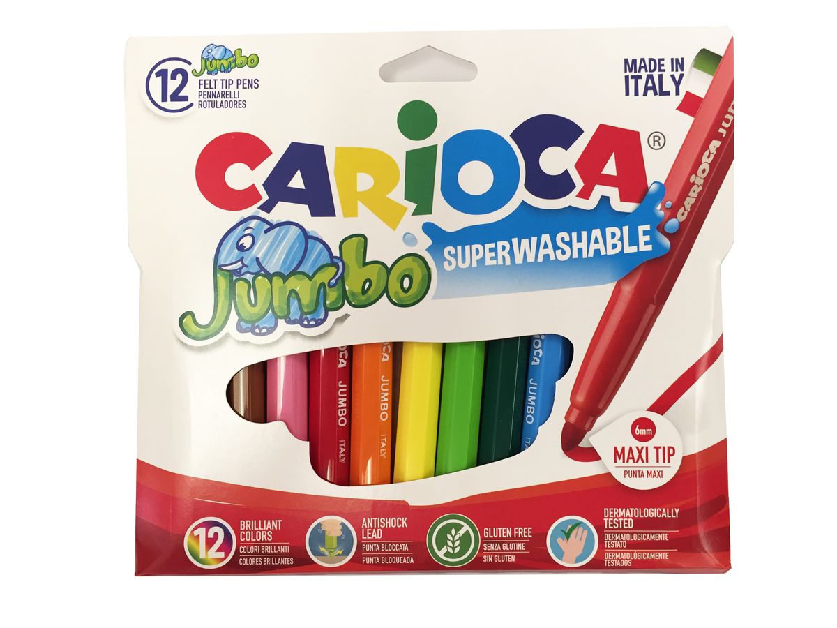 Carioca Jumbo Markers - Assorted Wallet of 12 | Shop Today. Get it ...