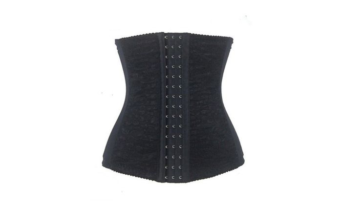 Lace Waist Cincher Corset - Black