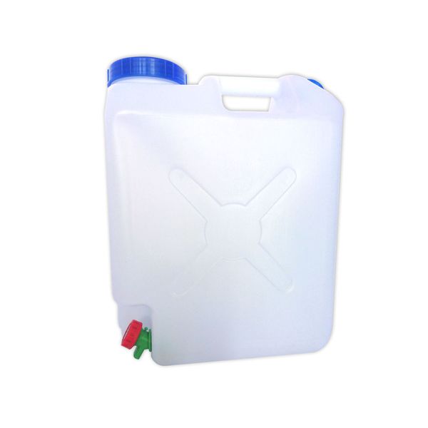 Water-Warrior 20L Jerry Can With Front Tap - White