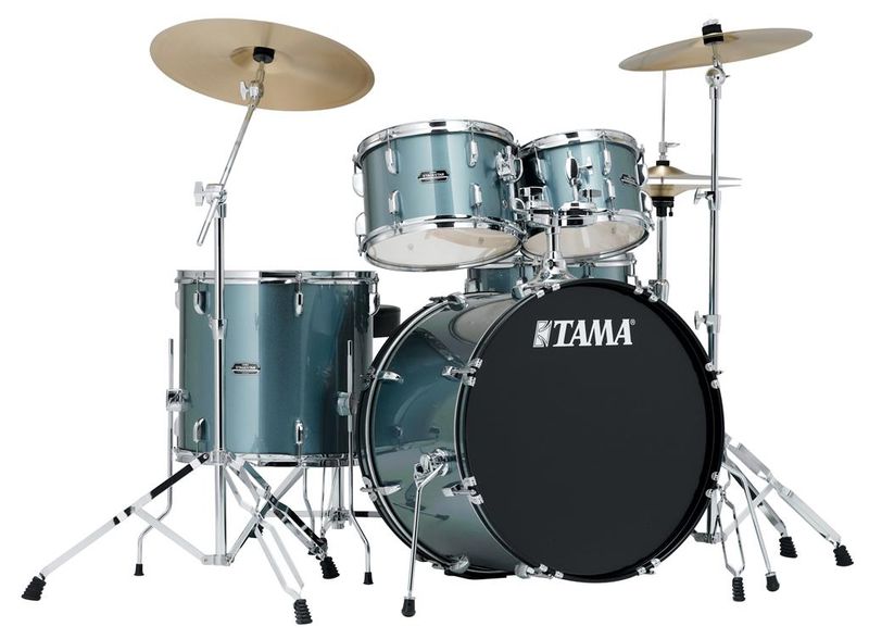 Tama Stagestar 5-Piece Drum Set with Cymbals - Silver