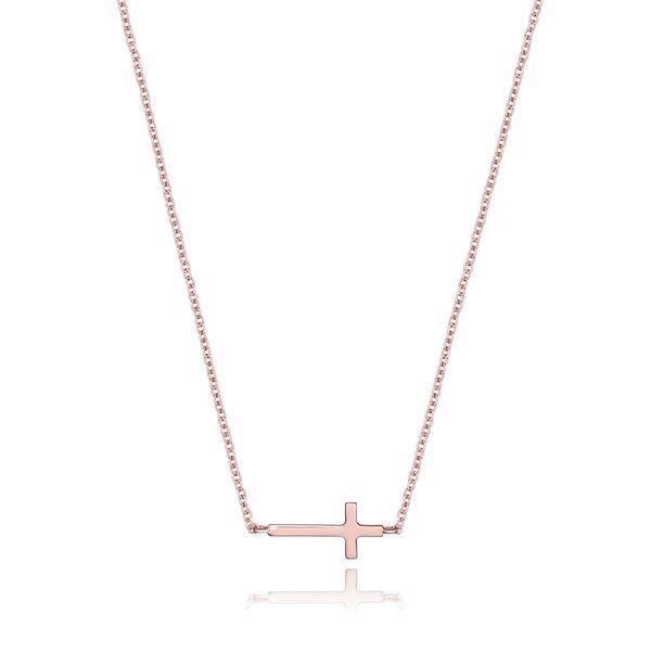 Euvella Rose Gold Cross Necklace