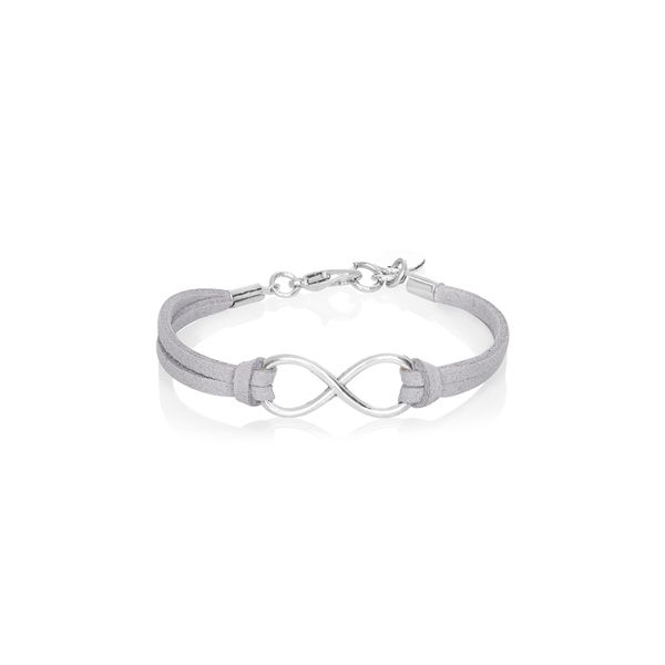 Euvella Suede Infinity Bracelet - Grey