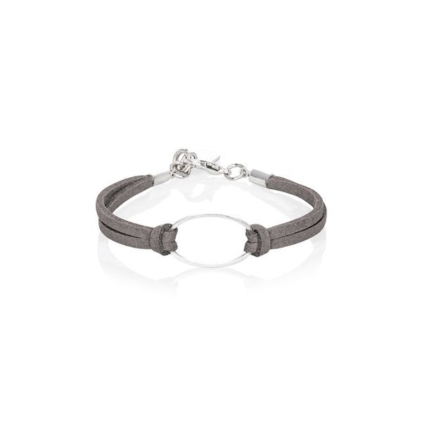 Euvella Suede Oval Bracelet - Grey