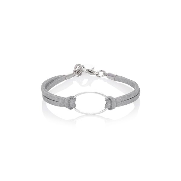 Euvella Suede Oval Bracelet - Grey