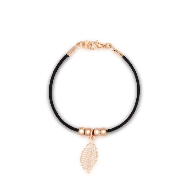 Euvella Suede Leaf Bracelet - Grey