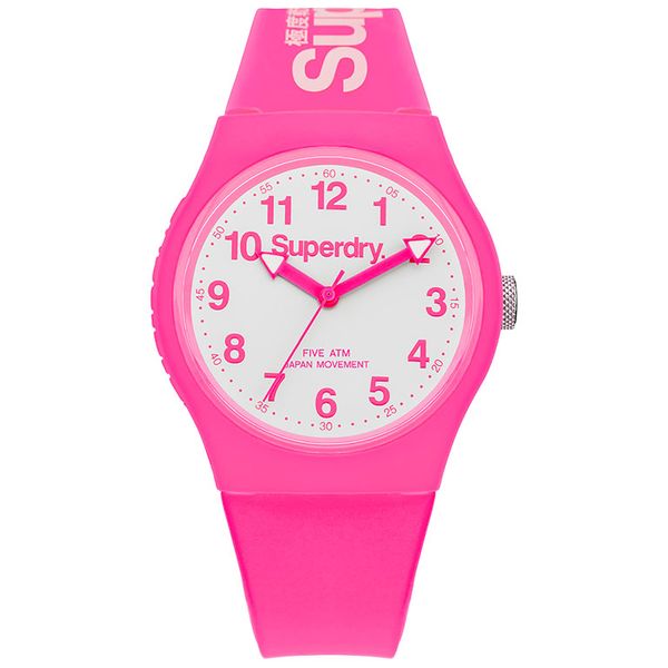 Superdry Ladies Urban Watch - Pink &amp; White