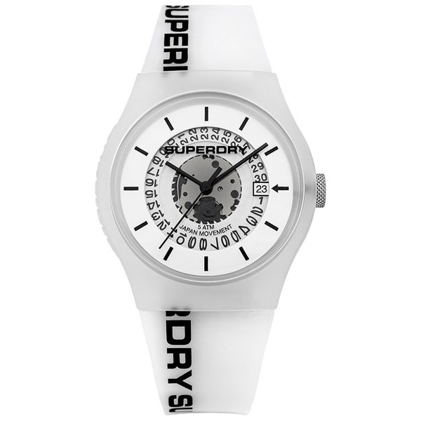 Superdry Men's Urban Semi Opaque Watch - White