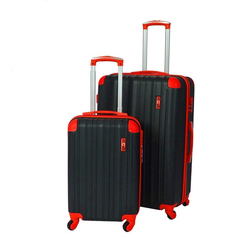 Eco San Juan 2 Piece ABS Luggage Set Black & Red Buy Online in South
