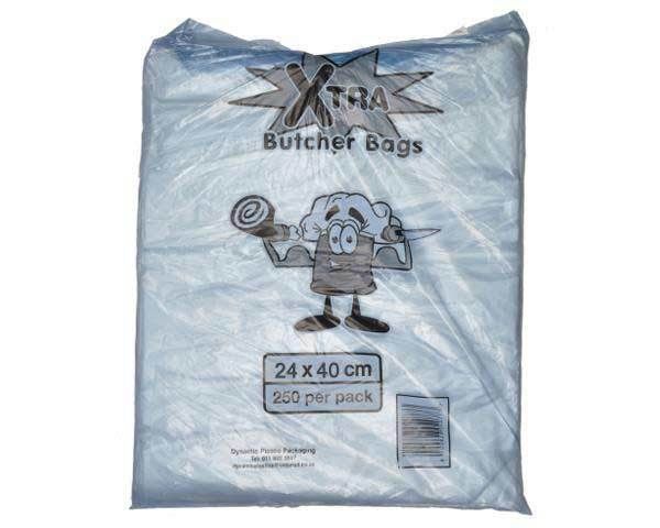 Plastic Butcher Bags - 20 Micron 24x40cm