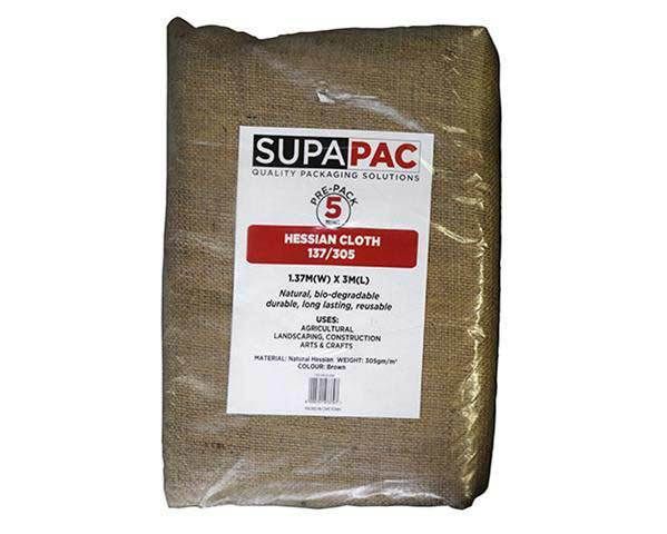 Supa Pac Hessian Cloth - Prepack 1.37Mx3M (214Gsm)