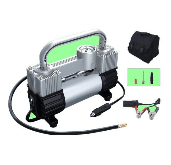 Raiboer Portable Heavy Duty Double Cylinder Vehicle Tire Pump