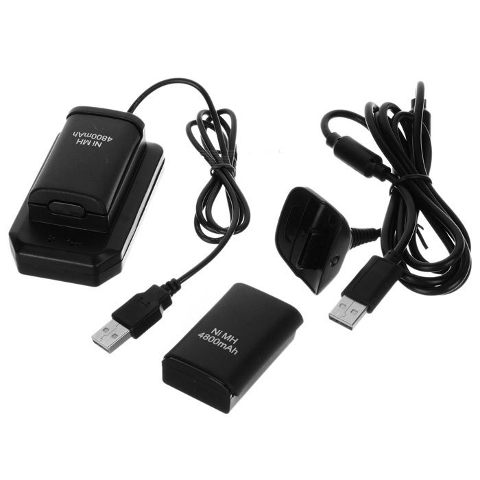 4 in 1 Battery Pack/Kit for Xbox 360 Controllers Black Shop Today