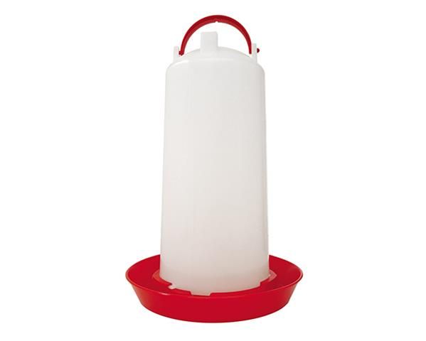 Poltek Poultry Water Fountain &amp; Handle Bayonet 4L Red &amp; White (Pack of 3)
