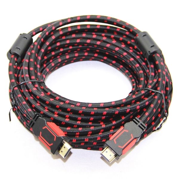 HDMi Cable Braided 10m - Black &amp; Red