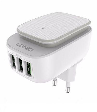 USB 3 Port Charger with LED Touch Lamp - iOS