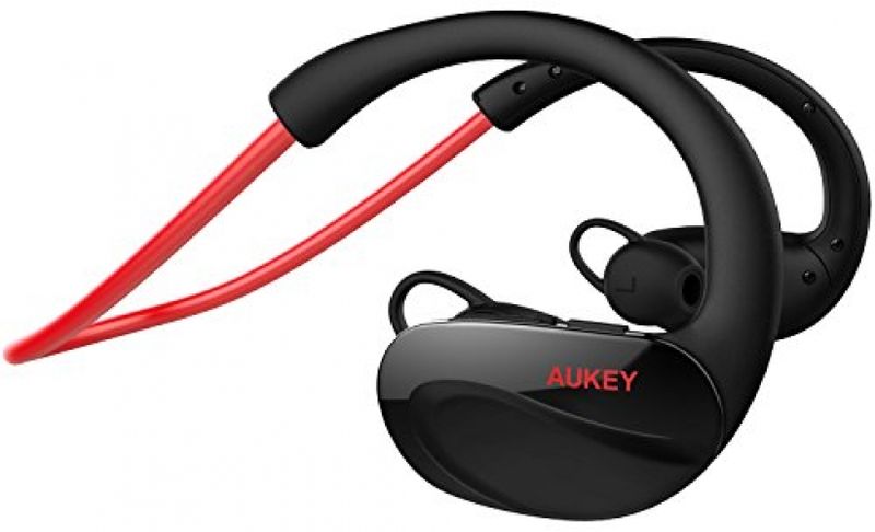 Aukey Bluetooth Noise Canceling Sport Headphones - Red