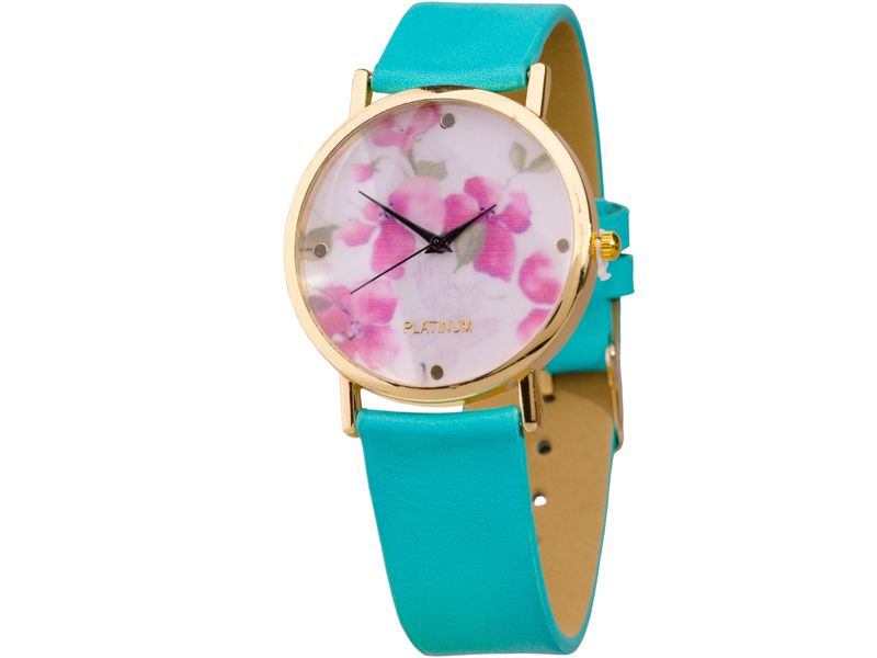 Always on Time Classic Gold Watch - Mint Green Strap