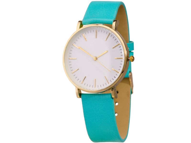 Always on Time Classic Gold Watch - White Face &amp; Green