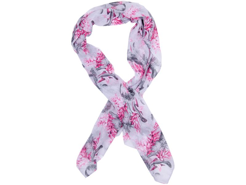 That's a Wrap White Scarf with Print