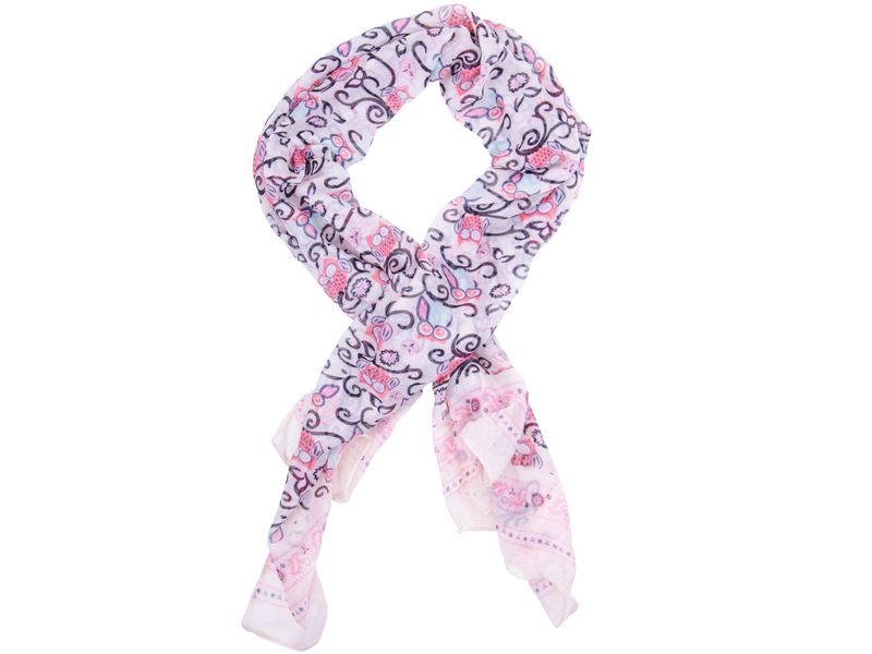 That's a Wrap Pink Scarf with Owl Pattern