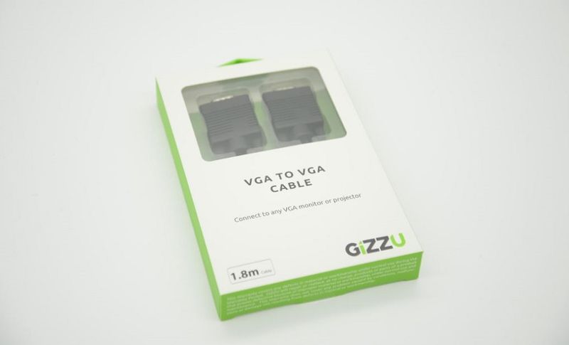 Gizzu VGA To VGA 1.8m Cable - Black