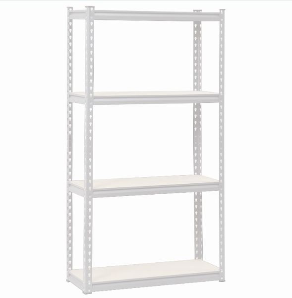 Wildberry - White Metal Shelving (4 Shelves MDF)