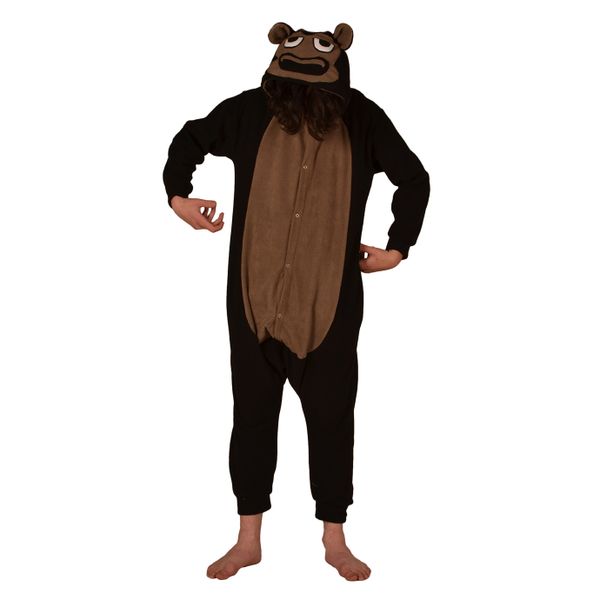 aFreaka Adults Gorilla Onesie - Black &amp; Grey