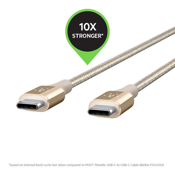 Belkin 1.2m Duratek USB-C Cable - Gold
