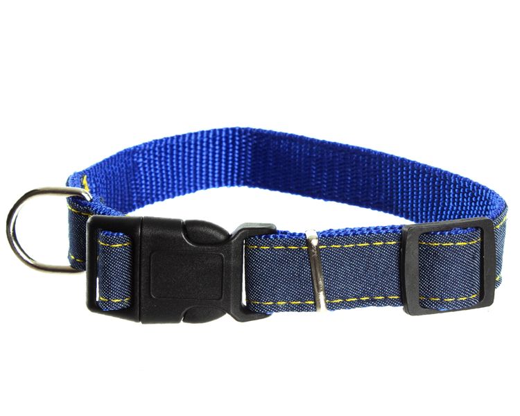 Wiggle - Denim Dog Collar - Blue