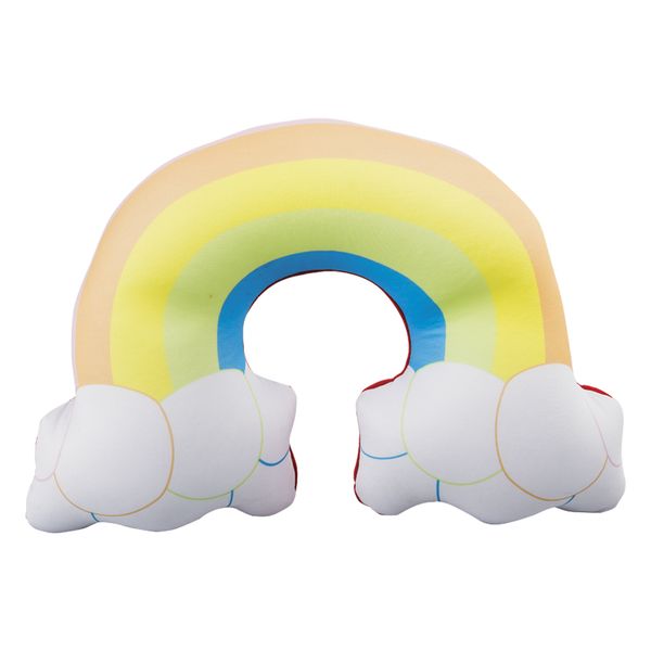 Travel Pillow with Rainbow Design