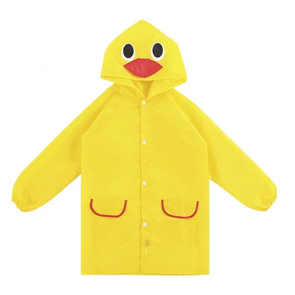 Kids Raincoat with Duck Design - Yellow