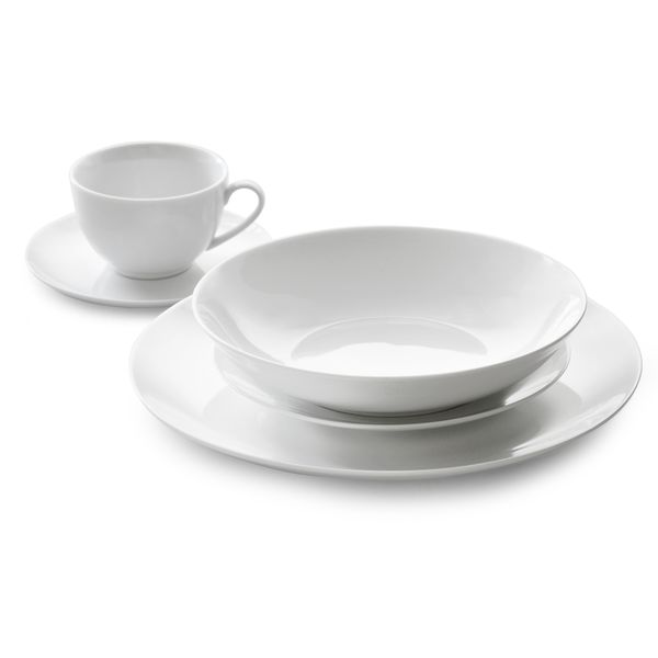Eetrite Just White Coupe Dinner Set - 20 Piece