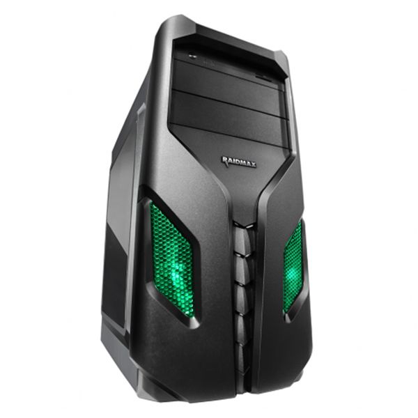 Raidmax Exo Window Green Led ATX/Micro ATX/Mini ITX Chassis - Black/Green