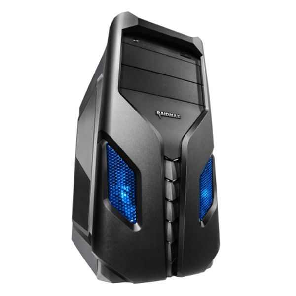 Raidmax Exo Window Blue Led ATX/Micro ATX/Mini ITX Chassis - Black/Blue