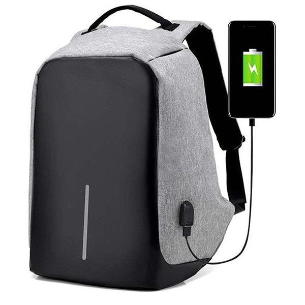 Iconix Anti-Theft Backpack with USB Port - Grey