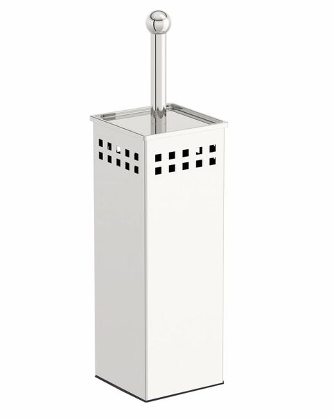 Stainless Steel Toilet Brush and Holder - Square