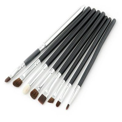 Iconix 8 Piece Black Eye Shadow Makeup Brush Set