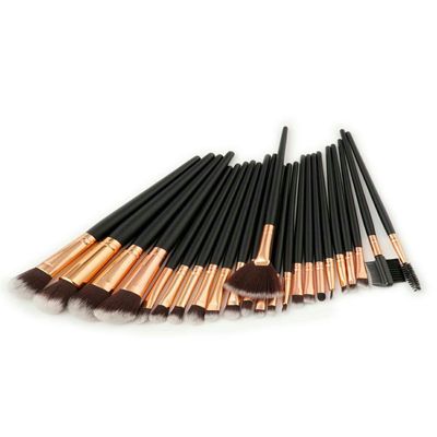 Iconix 24 Piece Black &amp; Gold Makeup Brush Set