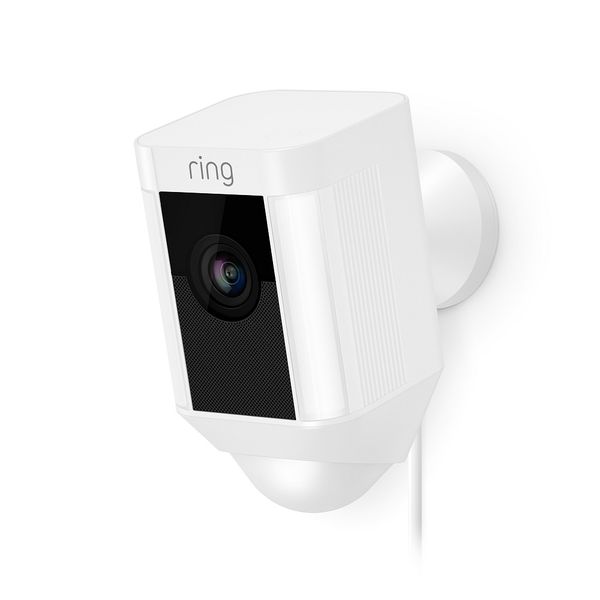 Ring Spotlight and outdoor security Camera Wired - White