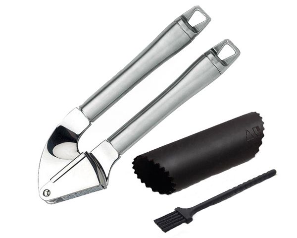 Garlic Press &amp; Peeler Set with Tube Roller